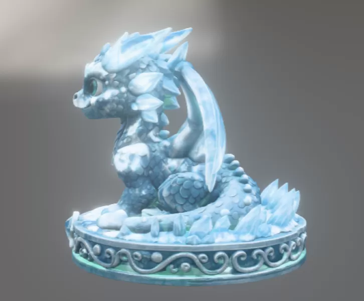 Crystal Ice Baby Dragon STL File for 3D Print - Model preview 6