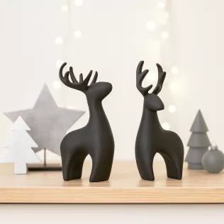 Modern Deer Set: 2 pcs. | Christmas Reindeer Figurines - Model thumbnail 6
