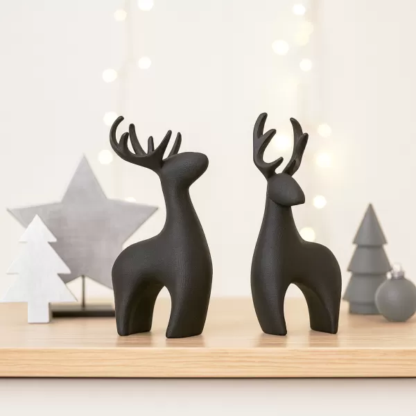 Modern Deer Set: 2 pcs. | Christmas Reindeer Figurines - Model preview 6