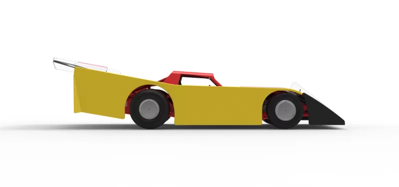 Vintage Dirt late model Race car Version 5 Scale 1:25 - Model preview 22
