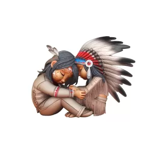 Sad Apache Kids 3D Model - Model thumbnail 3