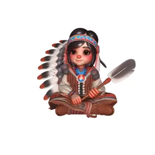 Apache Kid Stylized 3D Model - Model thumbnail 3