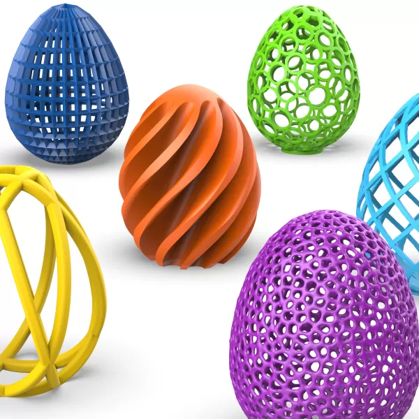 Easter Eggs 10 pcs. Set, Easter Egg Gift, 3D Printing for - Model preview 3