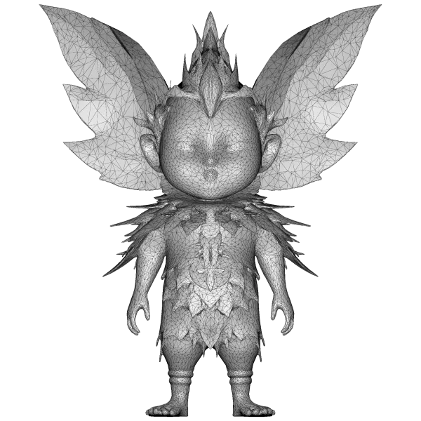 Woodland Fae Character Pack (10 High-Poly Kitbash Figures) - Model preview 17