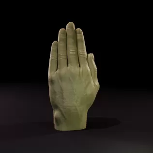 Realistic Hand Candle 3D Printable Model - Model thumbnail 2