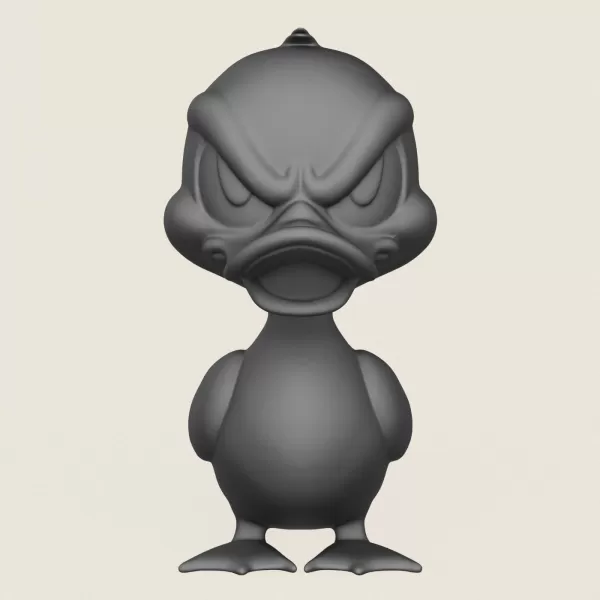 Cartoon Duck Print Ready 3D Model - Model preview 2