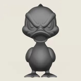 Cartoon Duck Print Ready 3D Model - Model thumbnail 2