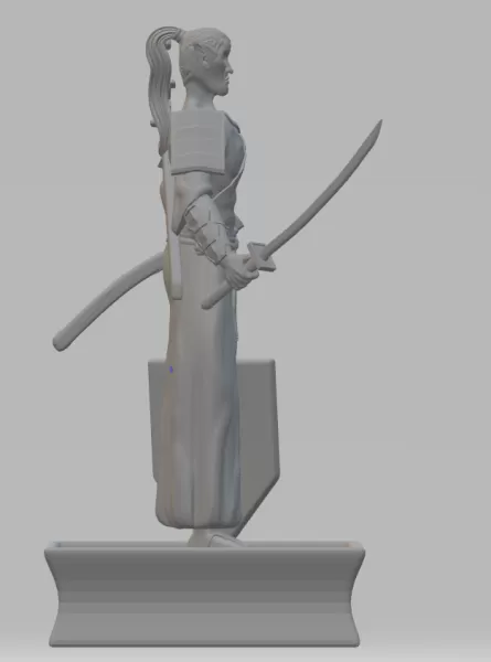 A 3D printed samurai-class board game figurine - Model preview 3