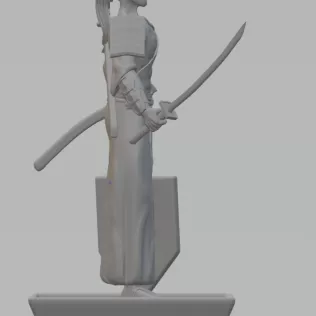 A 3D printed samurai-class board game figurine - Model thumbnail 3