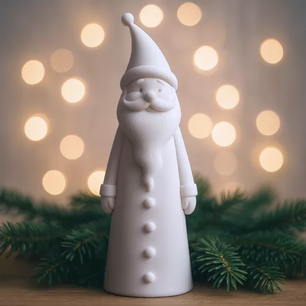 Tall Santa Claus Figurine | Minimalist Christmas Decoration - Model preview 2