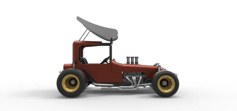 Vintage Winged Supermodified stock car Scale 1:25 - Model preview 22