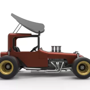 Vintage Winged Supermodified stock car Scale 1:25 - Model thumbnail 22