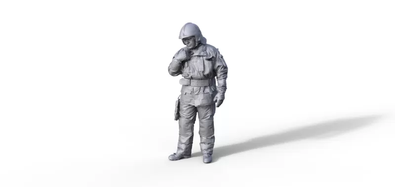 Firefighter figure - Model preview 3