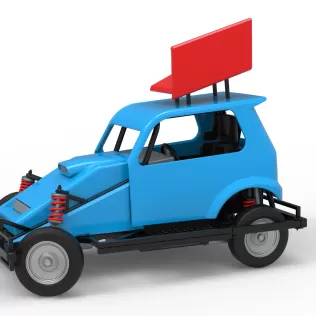 New Zealand Ministock car while turning Version 3 Scale 1:25