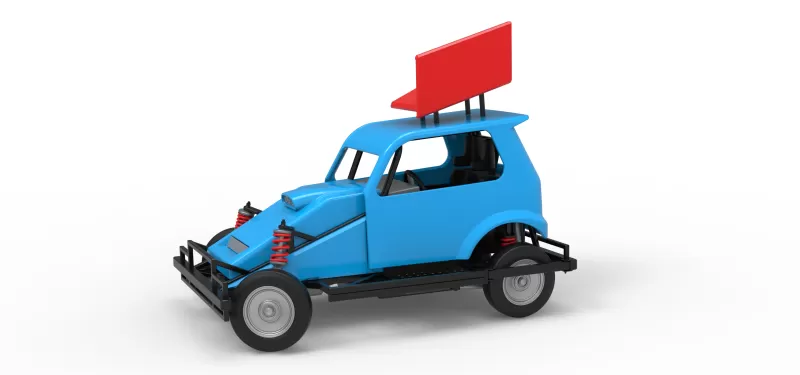 New Zealand Ministock car while turning Version 3 Scale 1:25 - Model preview 1
