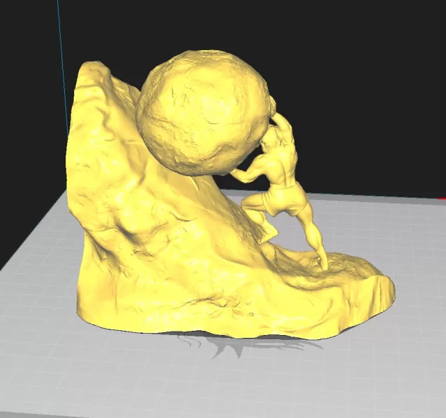 Sisyphus Bookends - Model preview 4