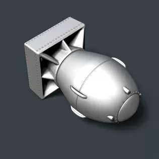 Fat Man Atomic Bomb #RoZ - Model thumbnail 3