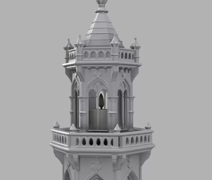 Gothic Candle Tower – Keep - Model preview 9