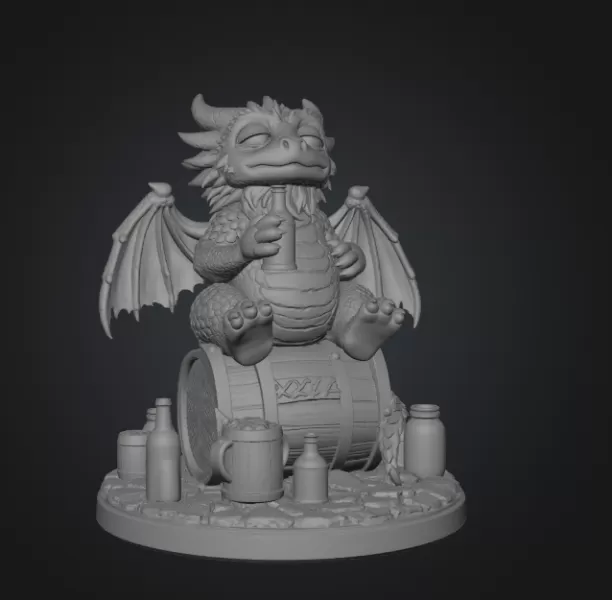 Advertising Tipsy Tavern Dragon STL File 3D Print - Model preview 12