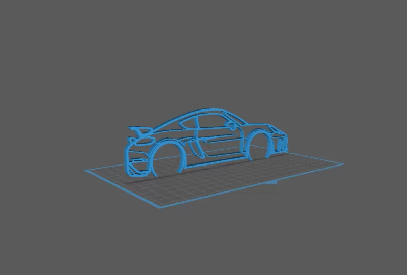 Porsche - 718 GT4 Wall Art - Model preview 1