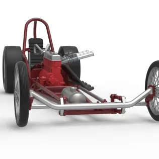 Vintage Front engine dragster Base Version 6 Scale 1:25 - Model thumbnail 26