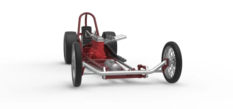 Vintage Front engine dragster Base Version 6 Scale 1:25 - Model preview 26