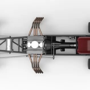 Vintage Front engine dragster Base Version 5 Scale 1:25 - Model thumbnail 11