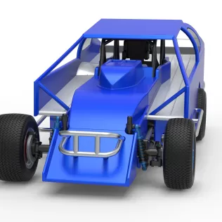 Northeast Dirt Modified stock car Version 2 Scale 1:25 - Model thumbnail 5