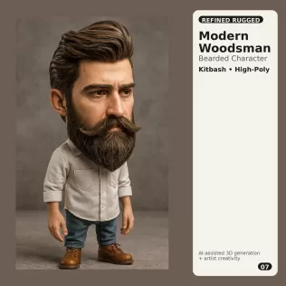 Character Kitbash Collection – High-Poly Stylized 3D Figures - Model thumbnail 14