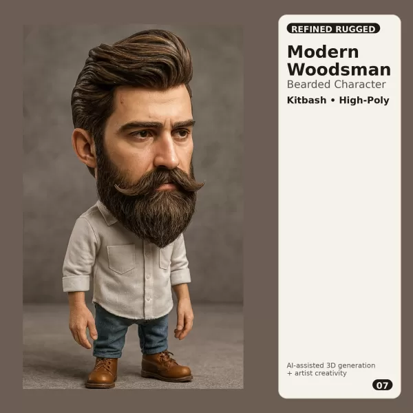 Character Kitbash Collection – High-Poly Stylized 3D Figures - Model preview 14