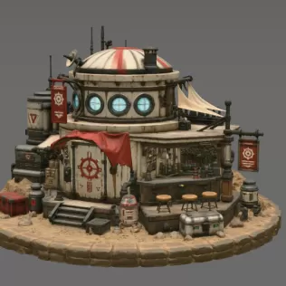 🚀 Desert Outpost Cantina STL File for 3D Print - Model thumbnail 7