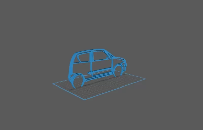 Fiat - 600 Van Wall Art - Model preview 2