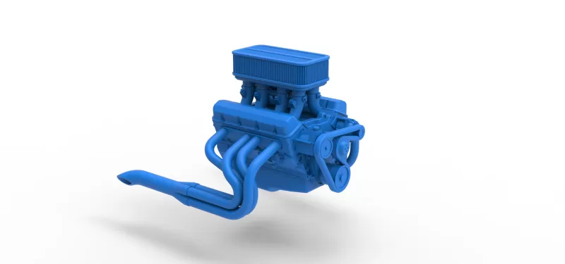 Engine of Silver Crown Car Scale 1:25 - Model preview 15