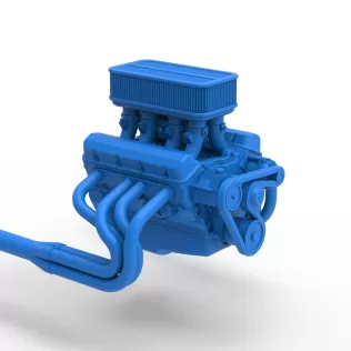 Engine of Silver Crown Car Scale 1:25 - Model thumbnail 15