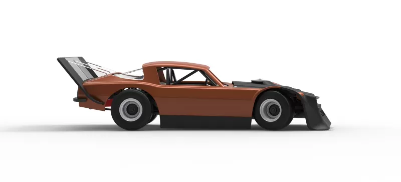 Vintage Dirt late model Race car V4 while turning Scale 1:25 - Model preview 22