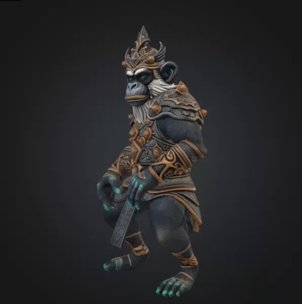 Monkey Warrior - Model preview 2