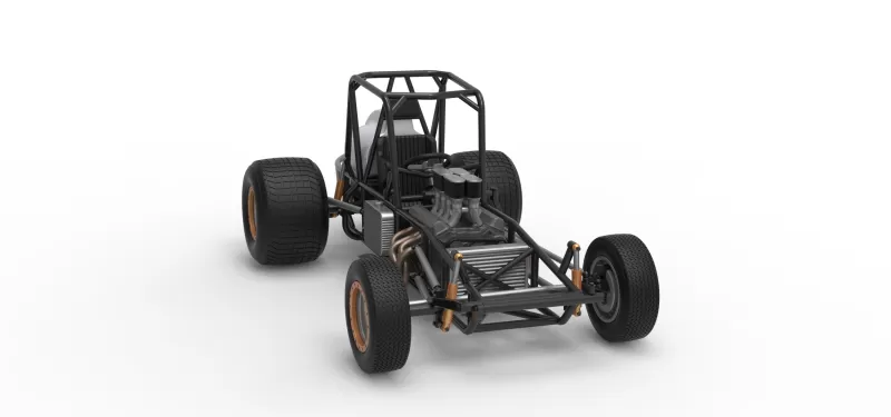 Vintage Dirt Silver Crown Car Base Scale 1:25 - Model preview 26