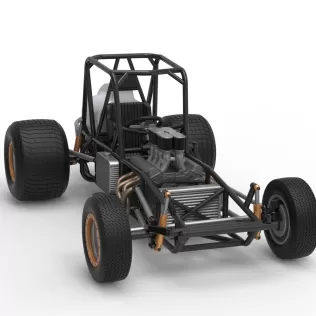 Vintage Dirt Silver Crown Car Base Scale 1:25 - Model thumbnail 26