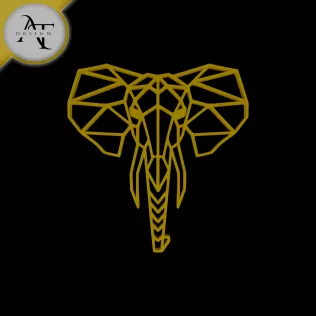 Elephant - Geometric - 2D Wall Art Decor