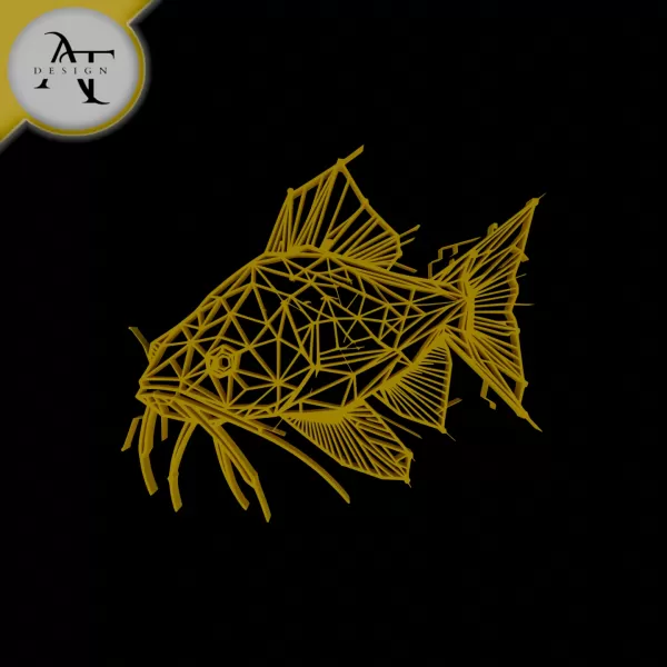 Fish - Geometric - 2D Wall Art Decor - Model preview 1