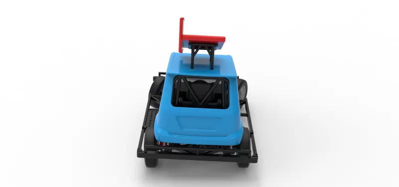 New Zealand Ministock car while turning Version 3 Scale 1:25 - Model preview 17