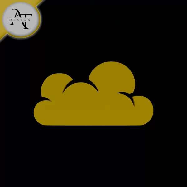 Simple Cloud Symbol - 2D Art - Model preview 1