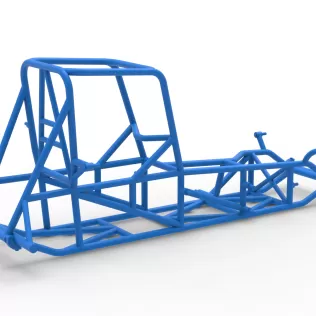 Frame of Vintage Pavement Sprint car Scale 1:25 - Model thumbnail 12