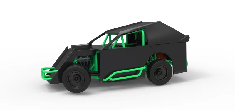 Mod Lite Race car while turning Scale 1:25 - Model preview 1