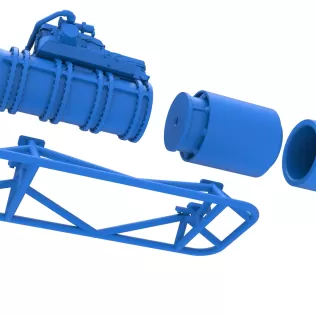 Jet engine on the frame Scale 1:25 - Model thumbnail 18