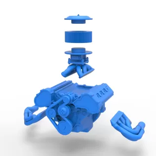 Engine of New Zealand Superstock car Scale 1:25 - Model thumbnail 20