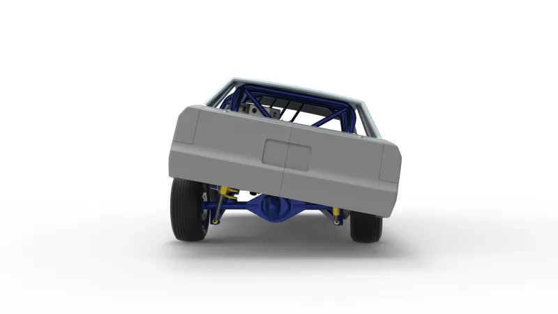 IMCA Stock car while turning Version 2 Scale 1:25 - Model preview 16