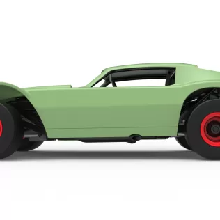 Vintage Dirt late model Race car Version 3 while turning 1:25 - Model thumbnail 9