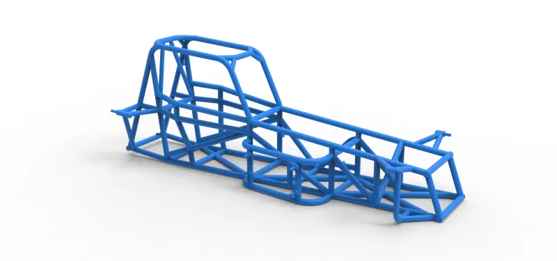 Frame of Vintage Supermodified stock car Version 3 Scale 1:25 - Model preview 16