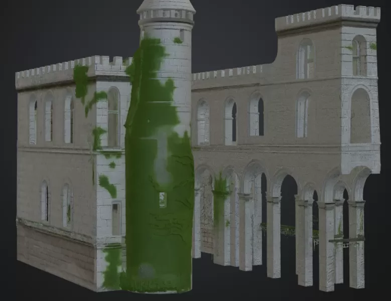 Burgruine,teiweise eingestürzt - Model preview 2